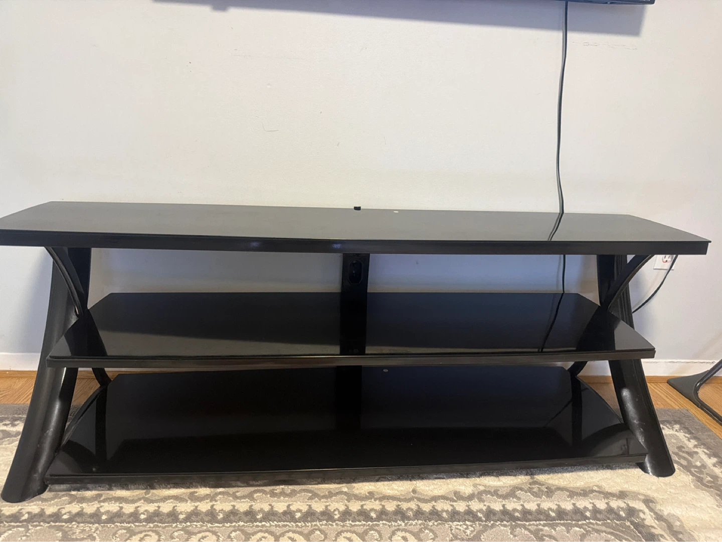 Black 3-Tier Entertainment Unit