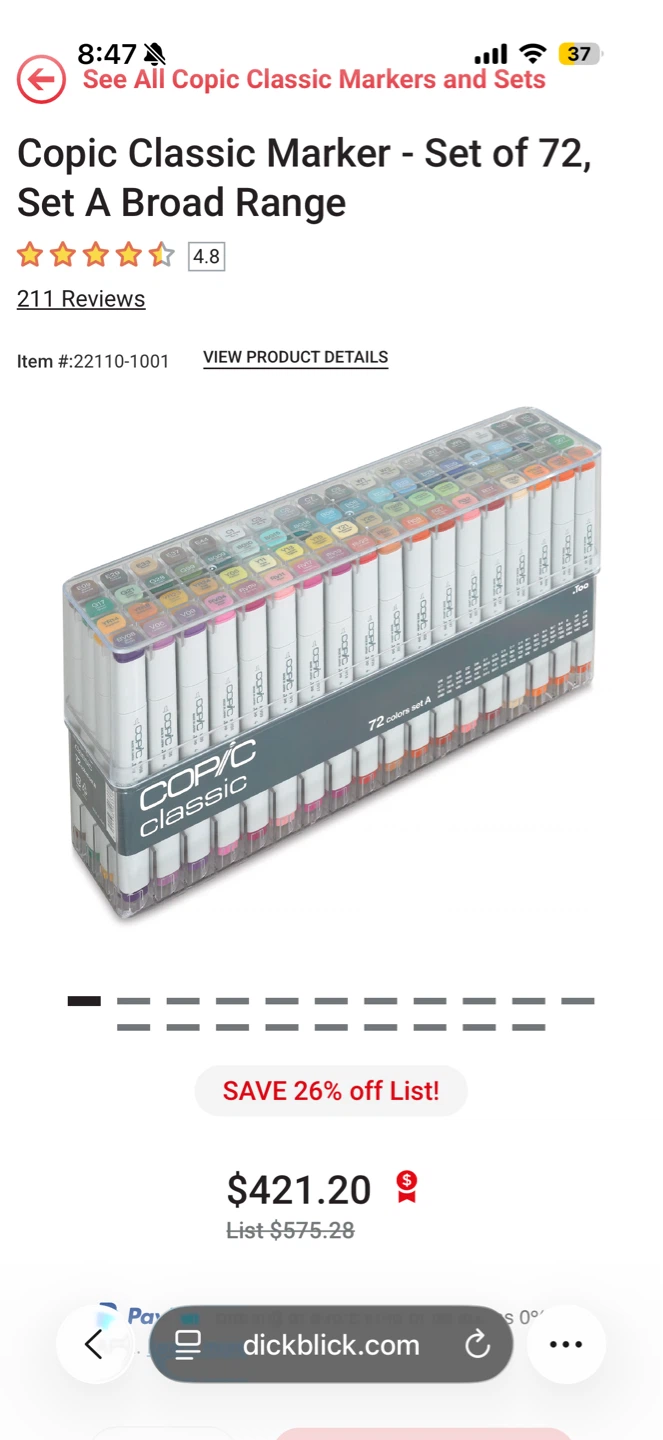Copic Classic Markers Set A 72 Colors - photo 2