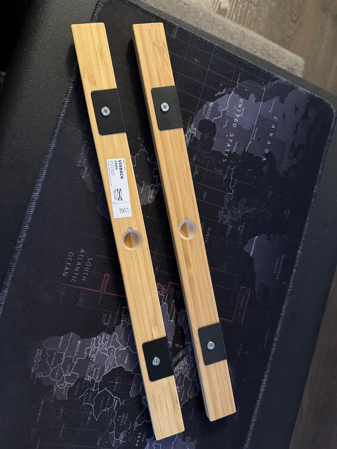IKEA VISBÄCK Bamboo Poster Hanger 15 3/4” (Pair) - photo 2