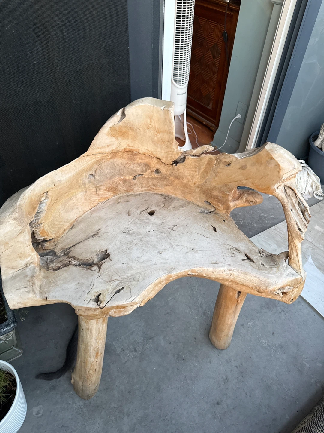 Unique Live Edge Wood Bench / Chair - photo 2