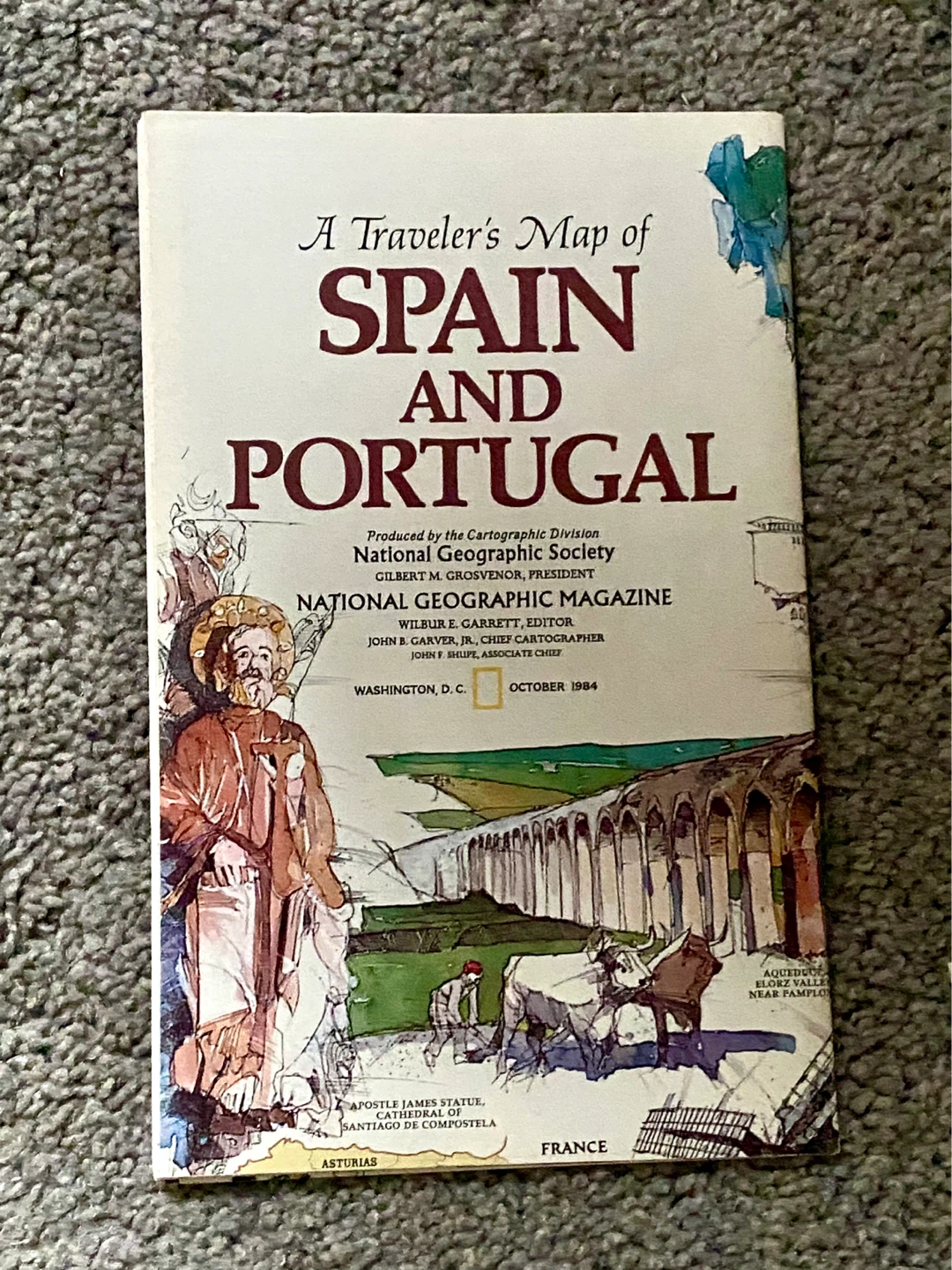 1984 National Geographic Map of Spain and Portugal - photo 2