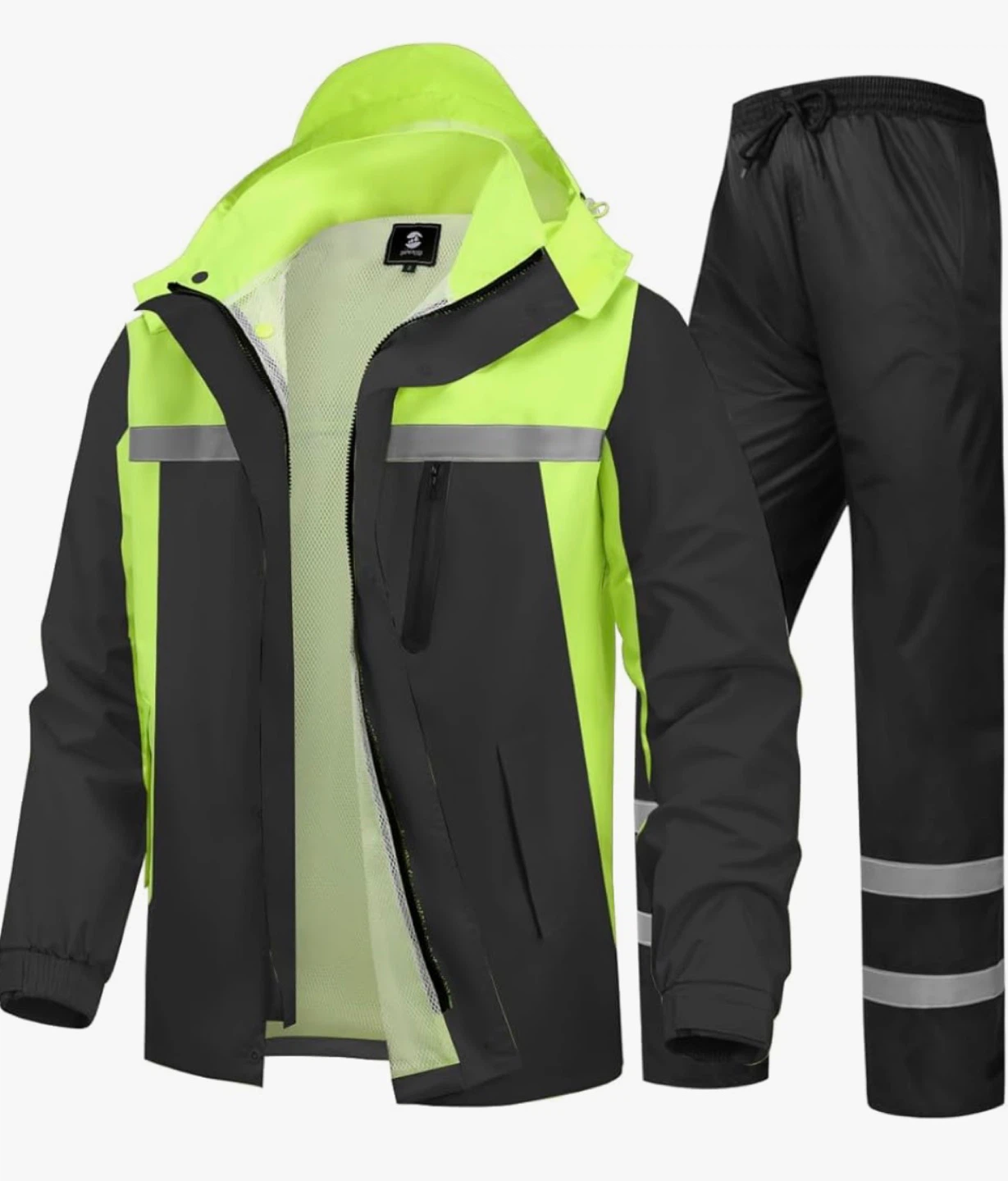 SaphirRose Men's Rain Suit High Visibility Work Rain