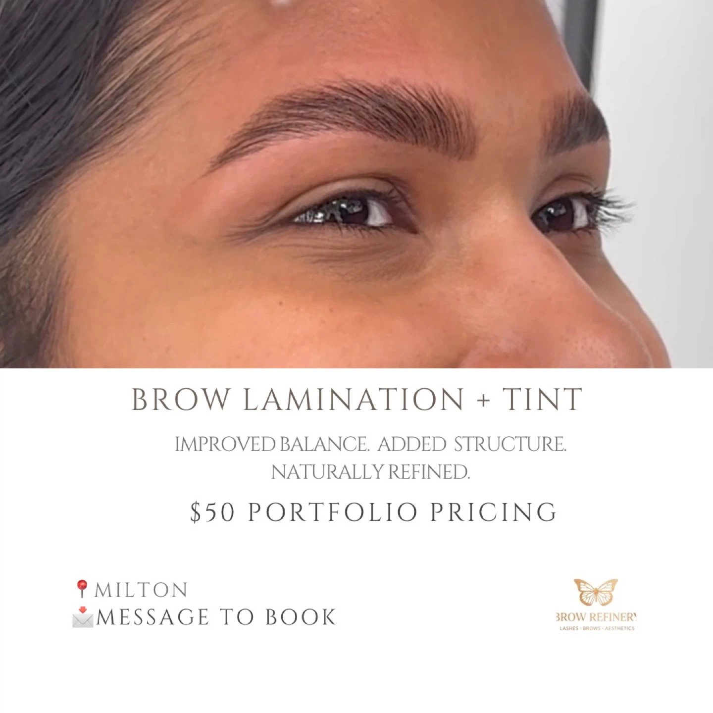 Brow Lamination + Tint Service