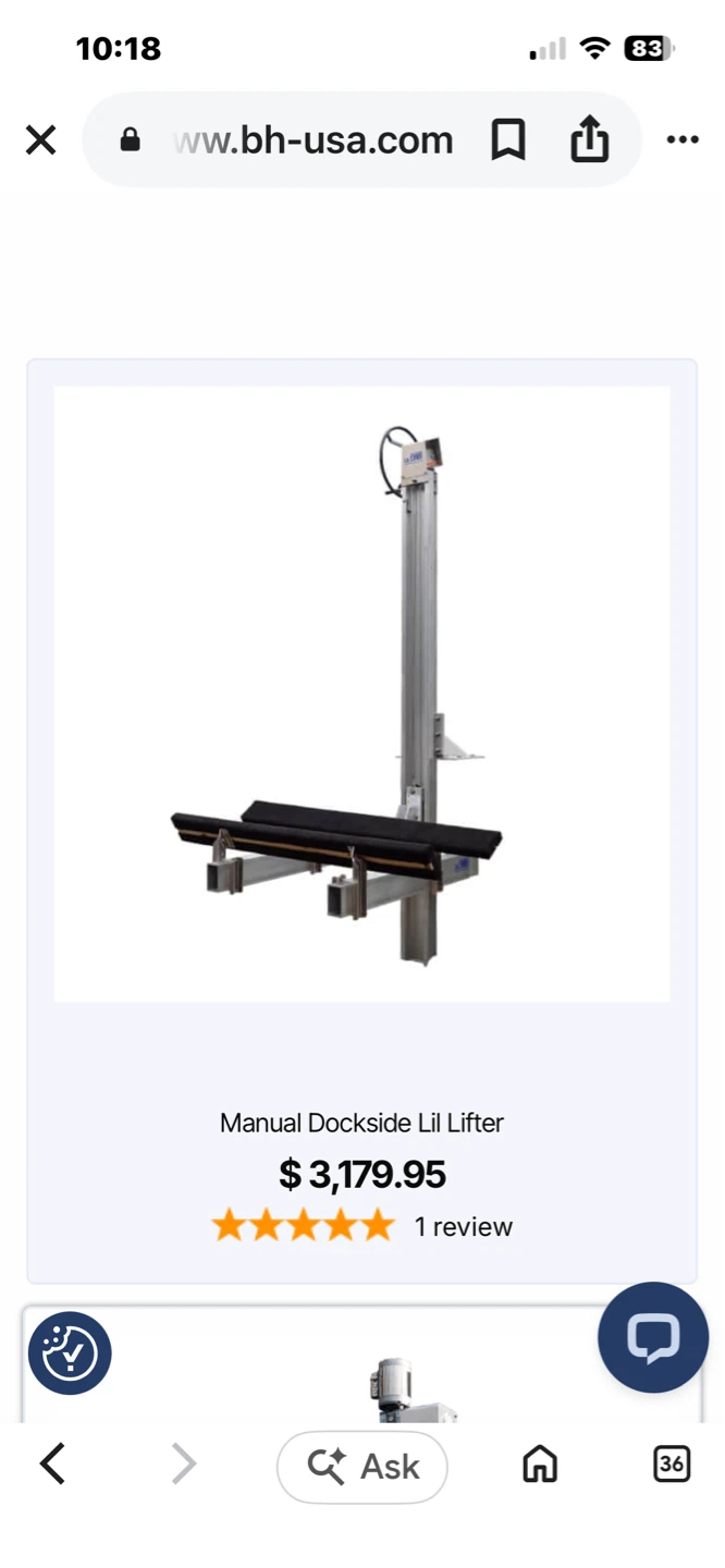 Lakeshore Lift Industries Manual Dockside Lil' Lifter