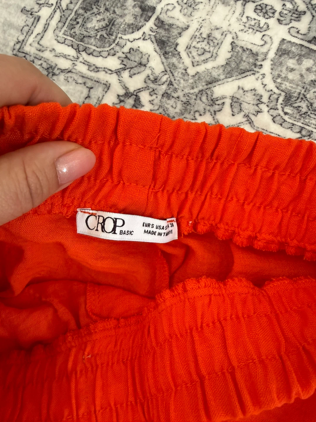 Orange Wide Leg Pants - CROP BASIC - photo 4