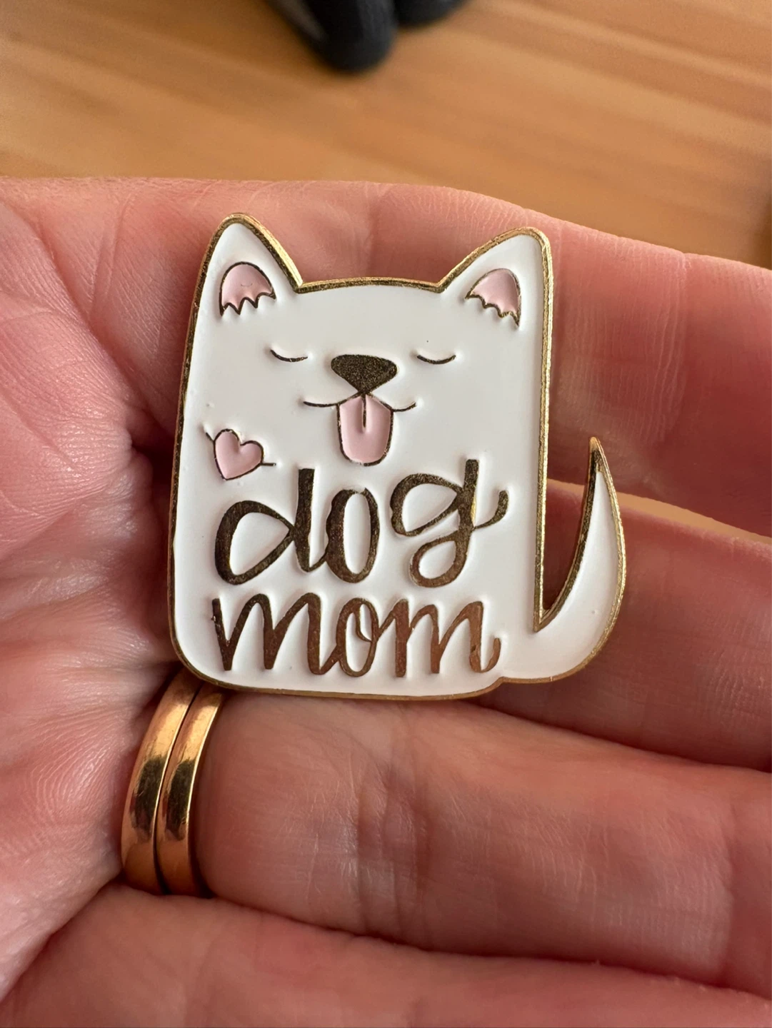 Dog Mom Metal Pin $10 firm