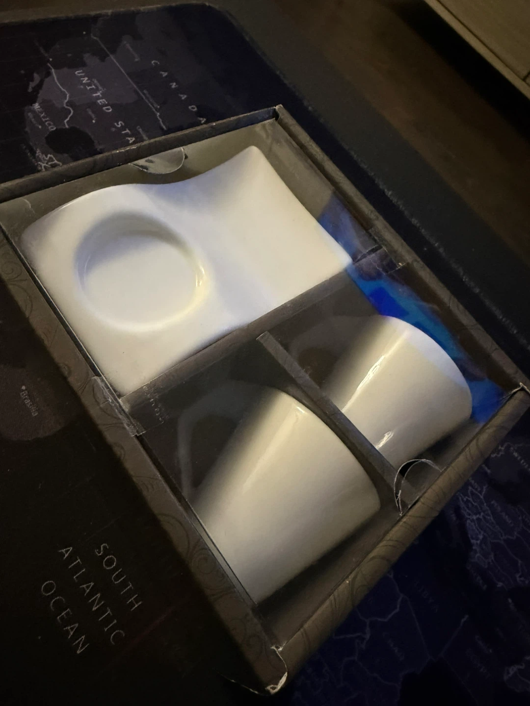 White Ceramic Espresso Cup and Saucer Set