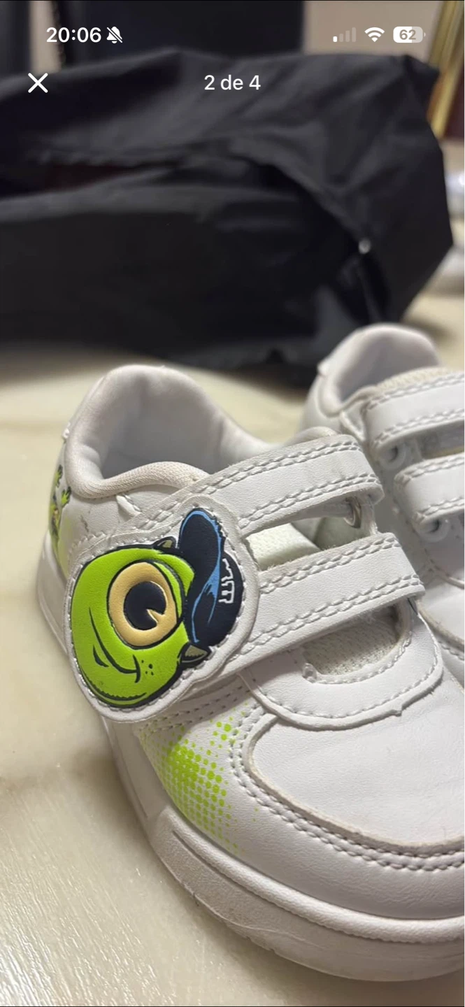 White Kids' Sneakers with Monsters Inc. Characters - Size 5 - photo 2