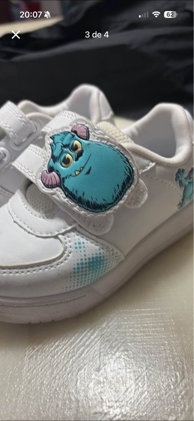 White Kids' Sneakers with Monsters Inc. Characters - Size 5