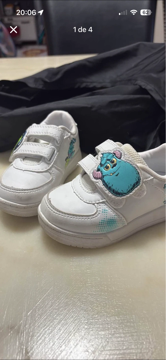 White Kids' Sneakers with Monsters Inc. Characters - Size 5 - photo 3