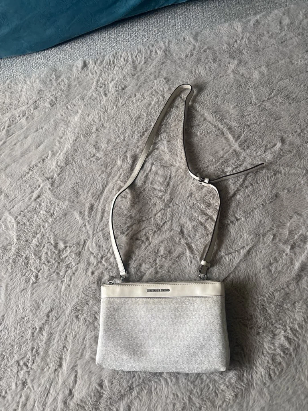 Michael Kors White Monogram Crossbody Bag