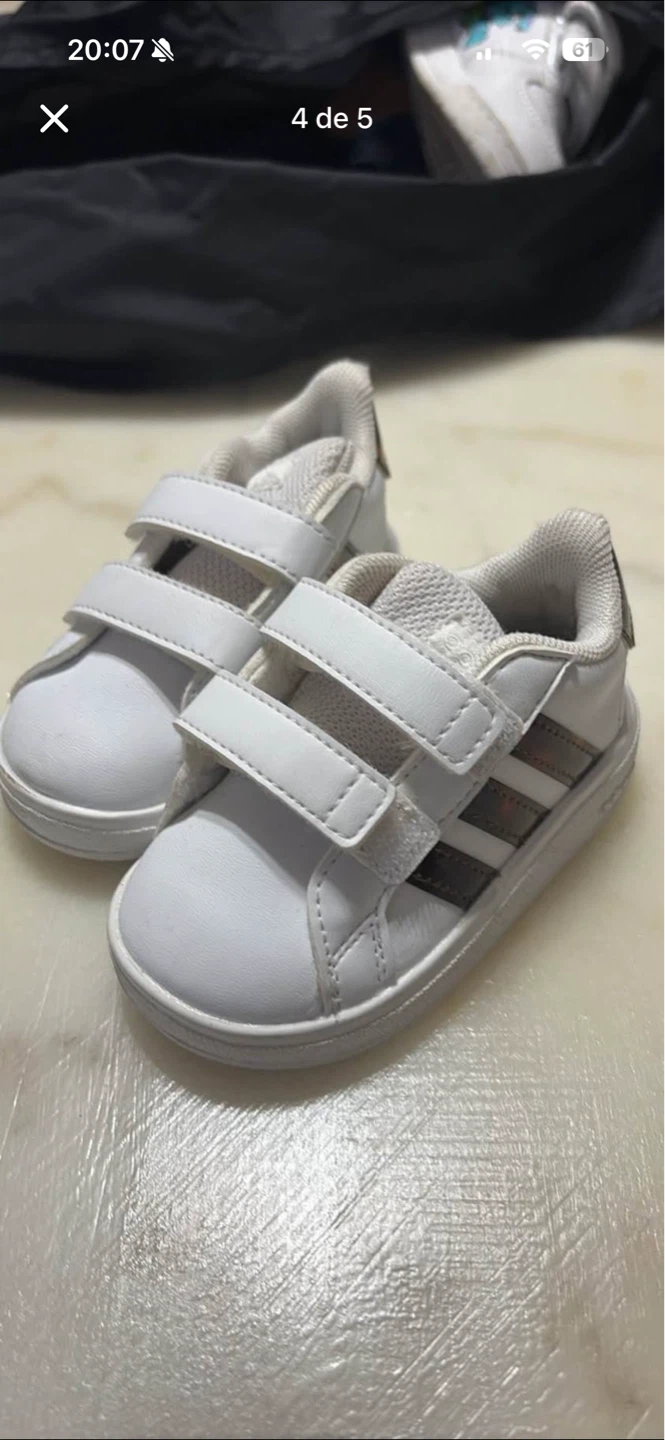 Adidas Kids White Velcro Sneakers - photo 3