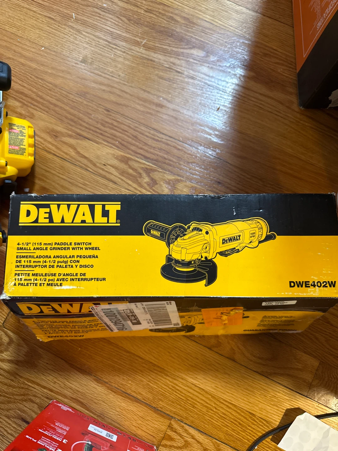 DEWALT 4-1/2" Paddle Switch Small Angle Grinder DWE402W