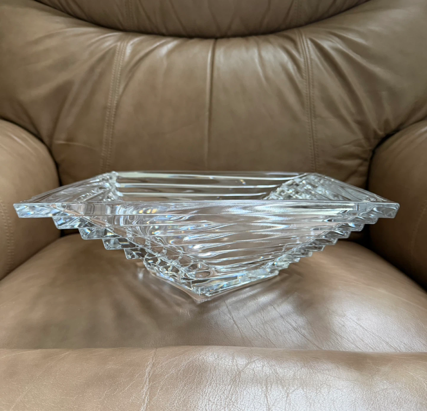Vintage JG Durand Crystal Art Deco Bowl