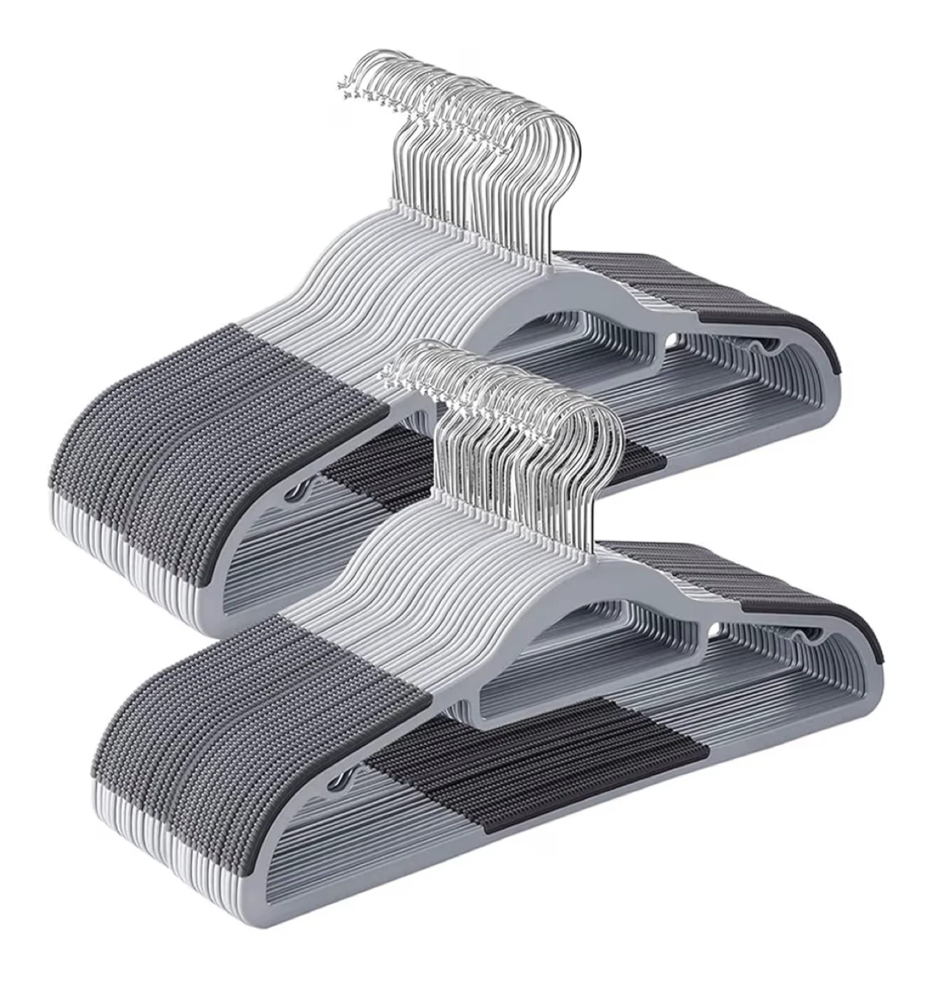 Hangable Winter Coat Sweaters Hangers - Grey Set of 50