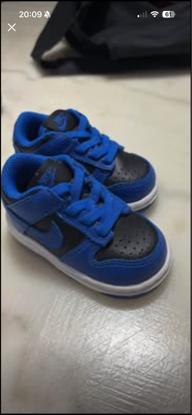 Nike Dunk Low Toddler Shoes - Blue/Black - photo 2