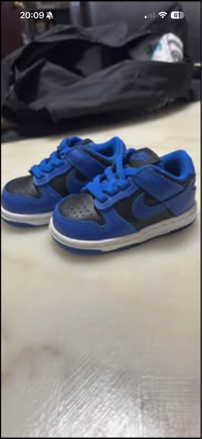 Nike Dunk Low Toddler Shoes - Blue/Black - photo 4