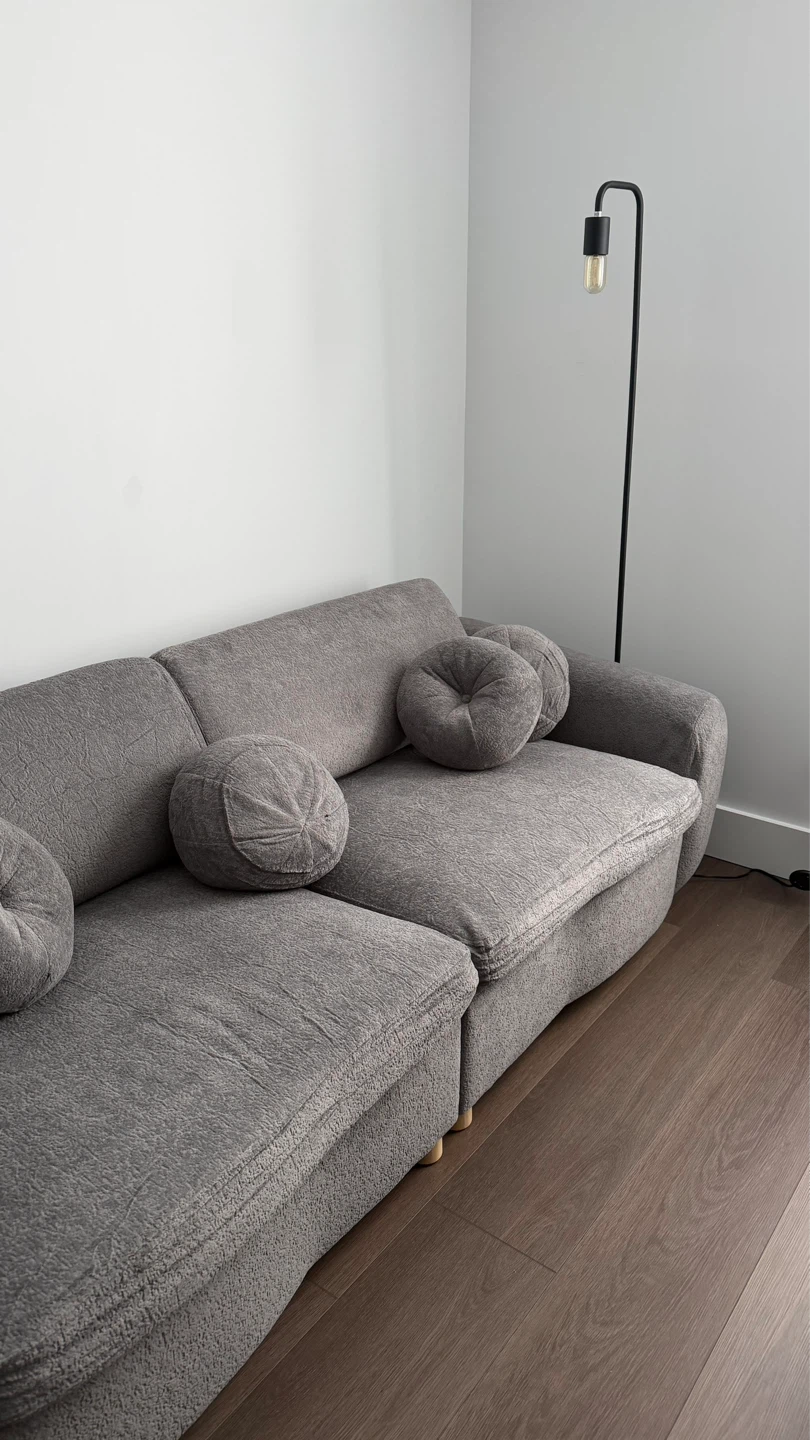 Gray Sectional Sofa with Accent Pillows - photo 4