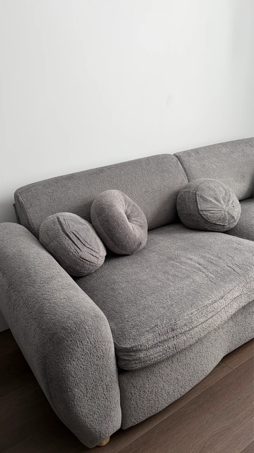 Gray Sectional Sofa with Accent Pillows - photo 5