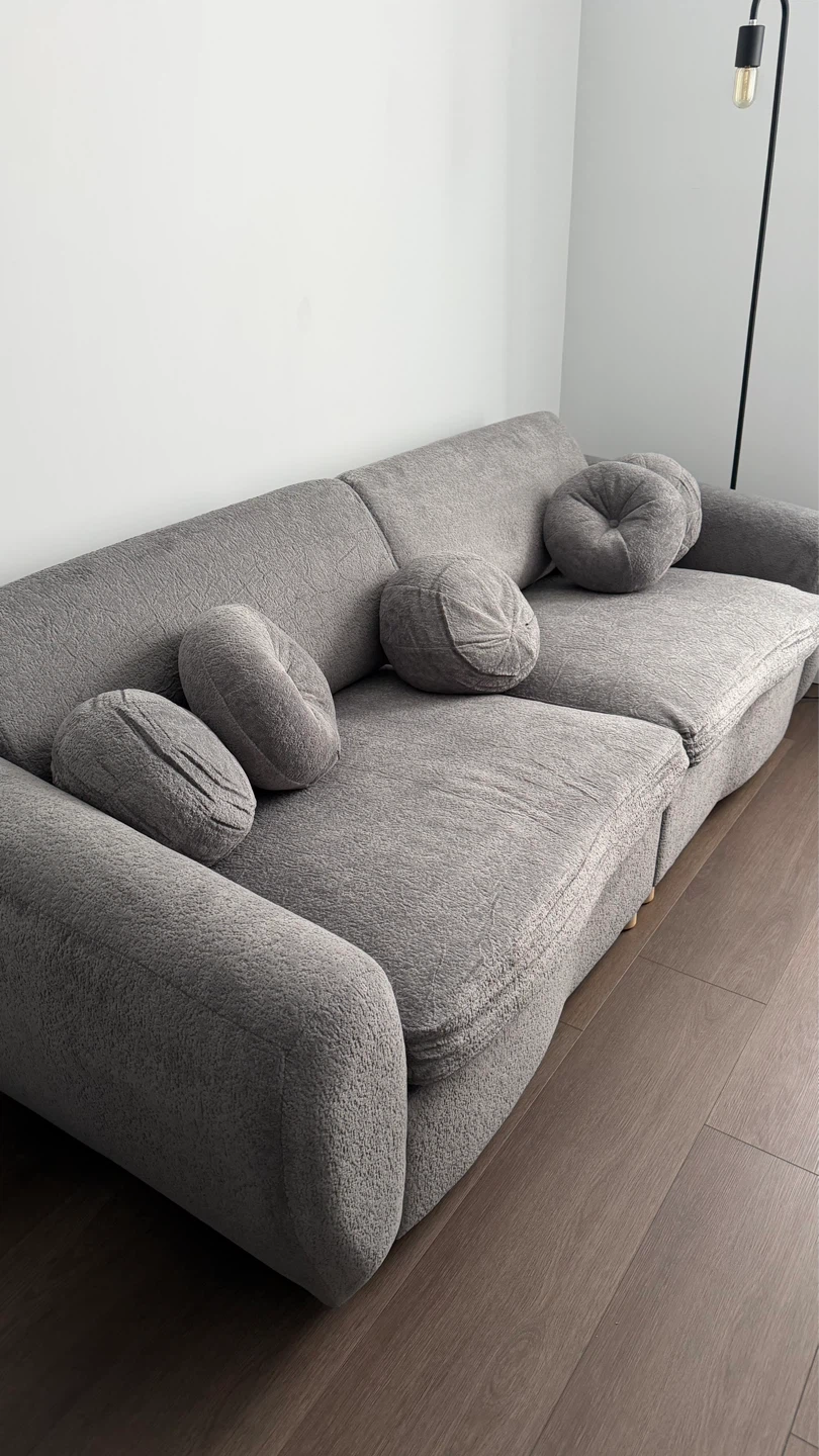 Gray Sectional Sofa with Accent Pillows - photo 3