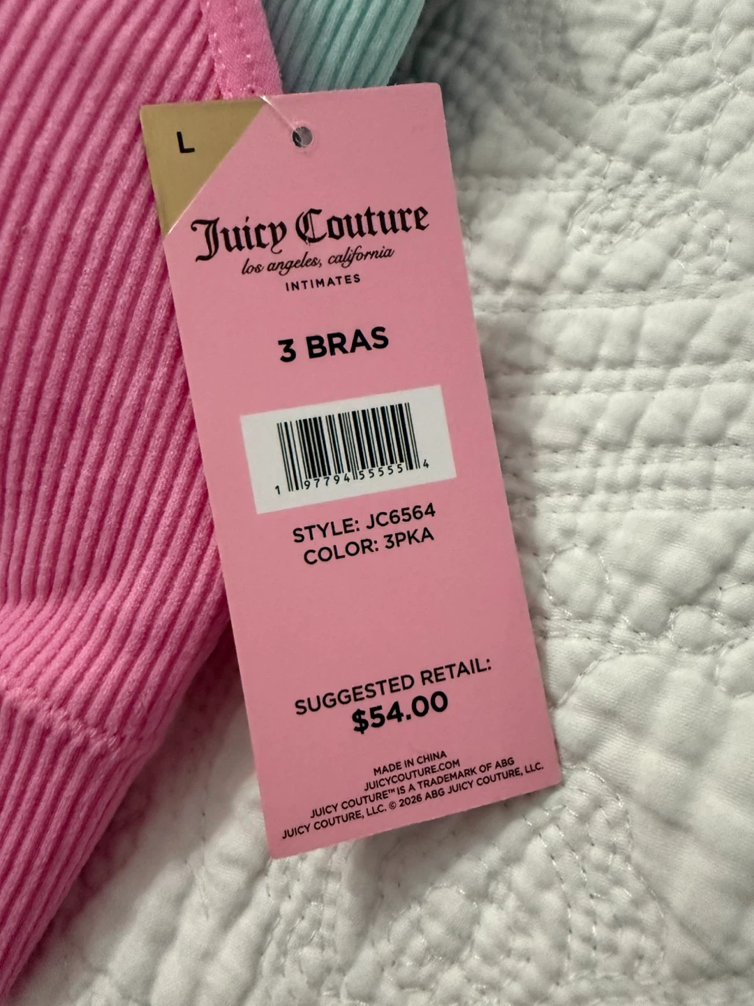 Juicy Couture 3 Pack Bras - L - photo 3