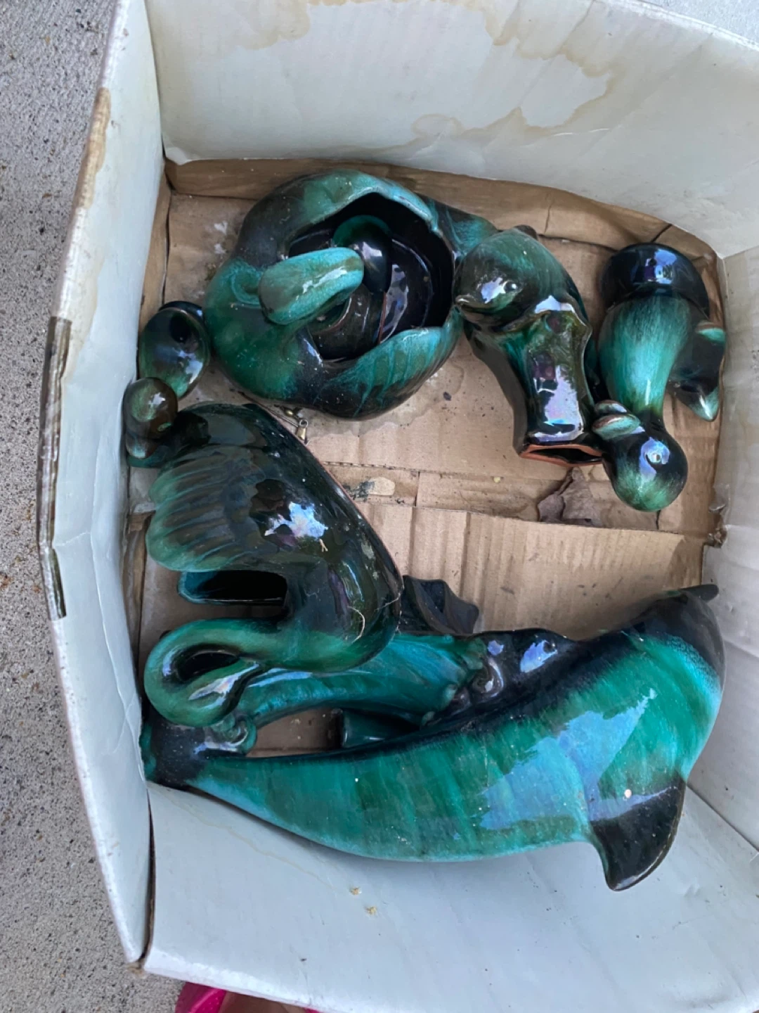 Vintage Ceramic Fountain Components - photo 2