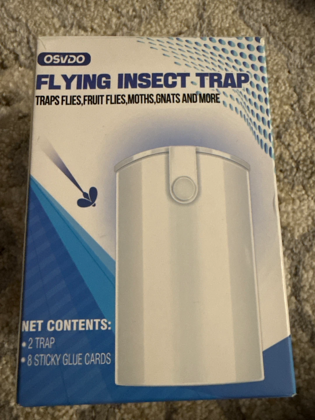 OSVDO Flying Insect Trap with 2 Traps and 8 Glue Cards