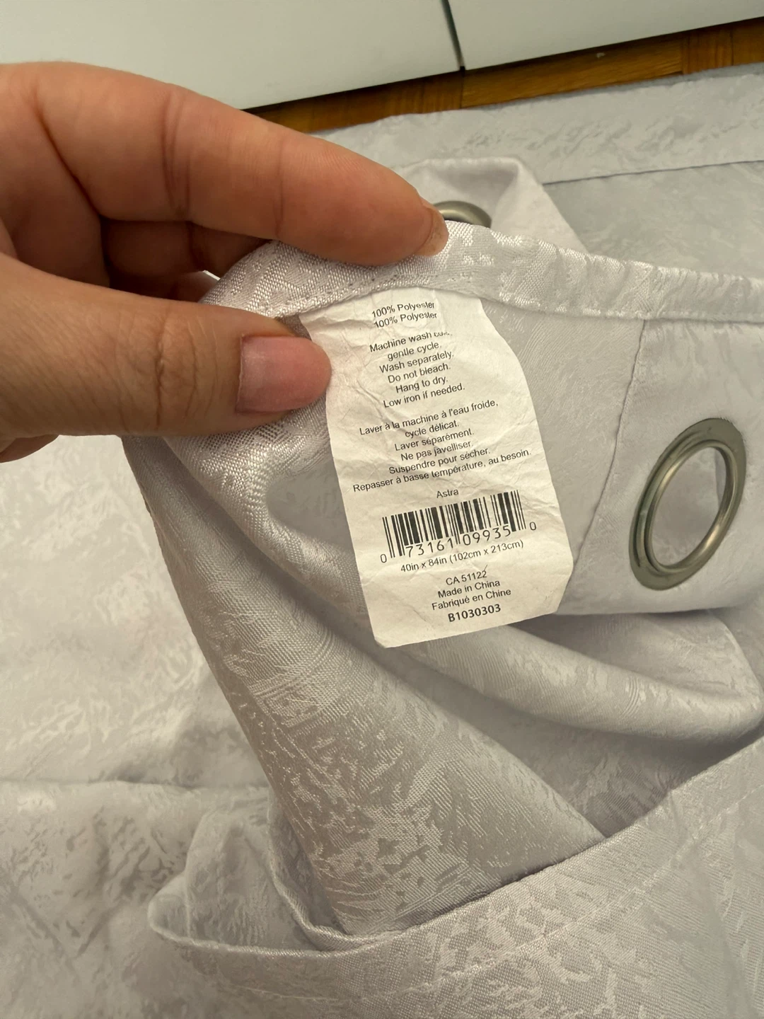 White Grommet Curtain - photo 2