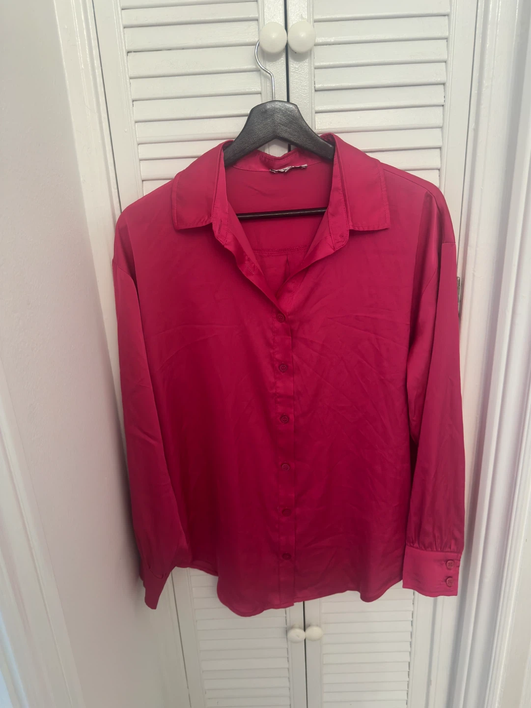 Fashion Nova Pink Button-Up Shirt