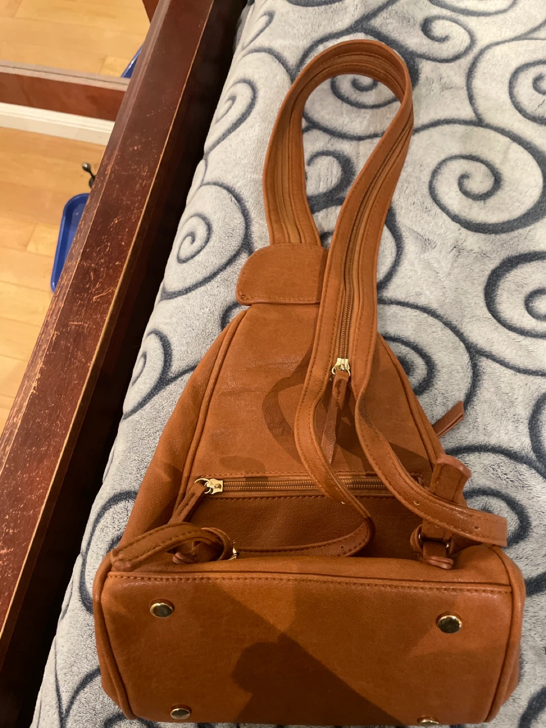 ANTIK KRAFT Brown Faux Leather Backpack - photo 3