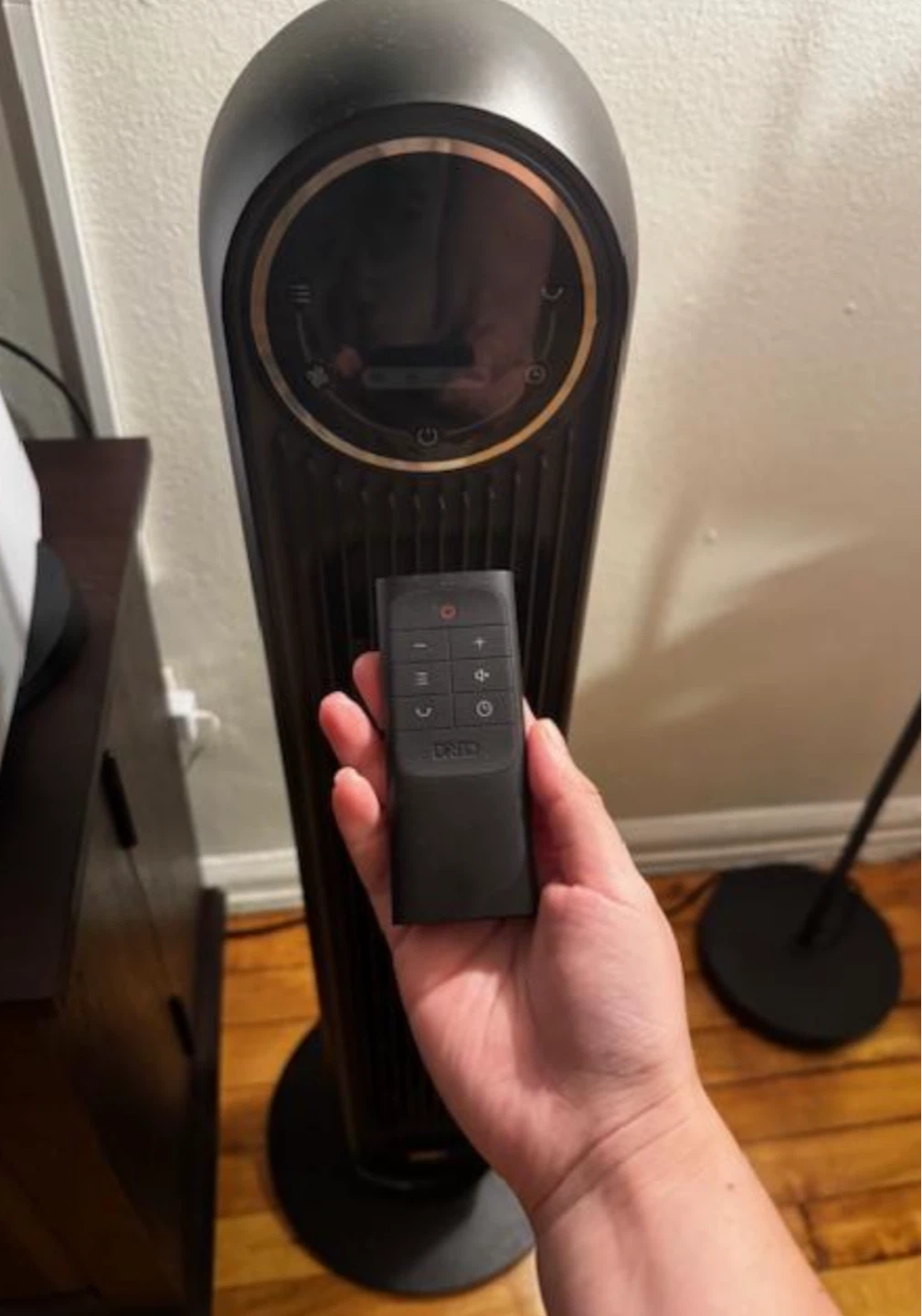 Black Tower Fan with Remote