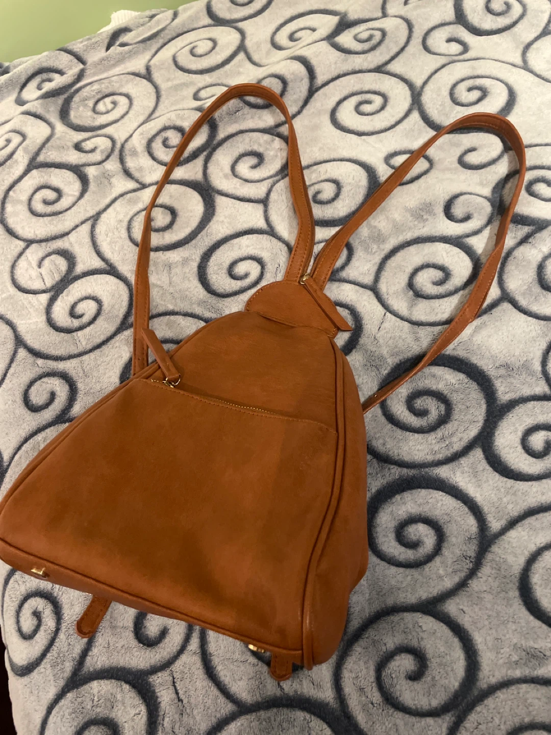 ANTIK KRAFT Brown Faux Leather Backpack - photo 4