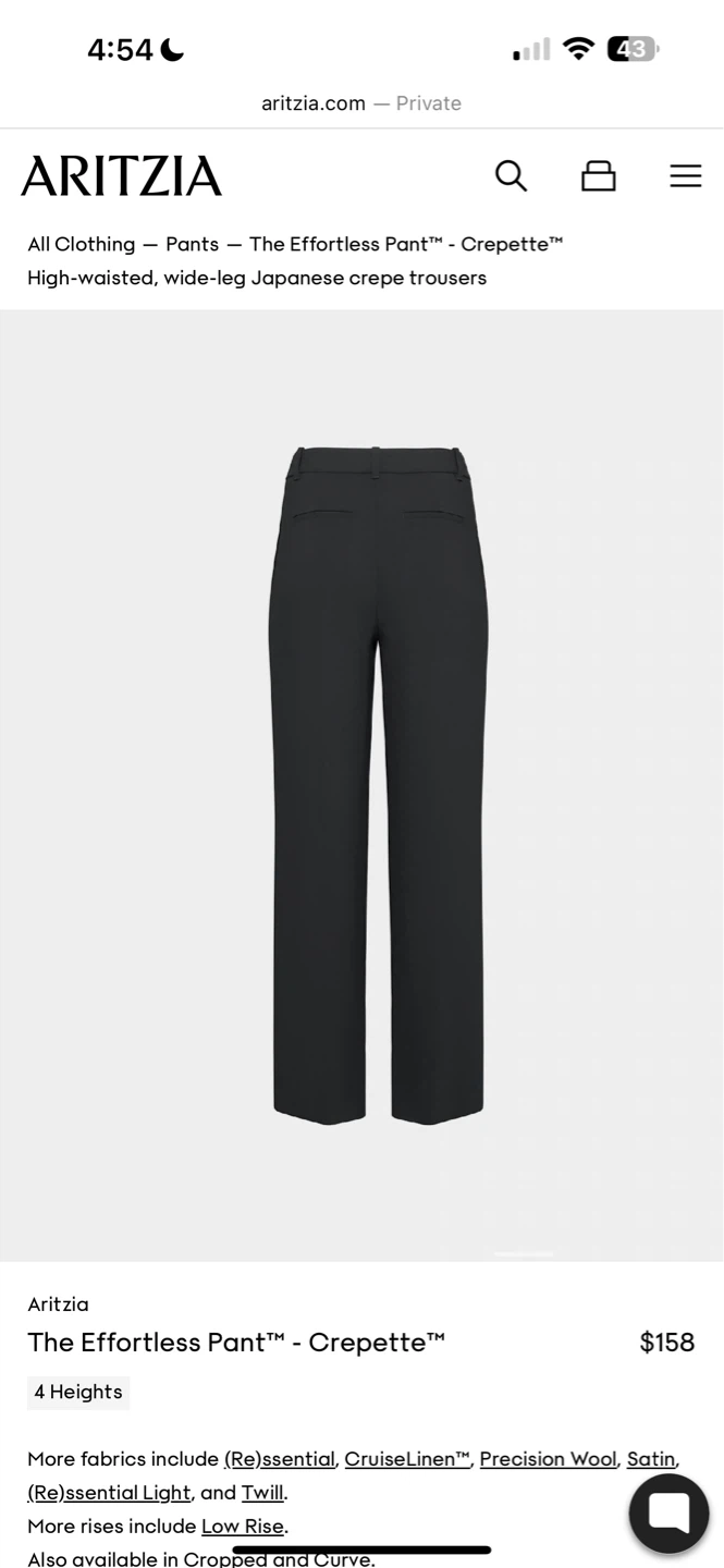 Aritzia The Effortless Pant Crepette - photo 2