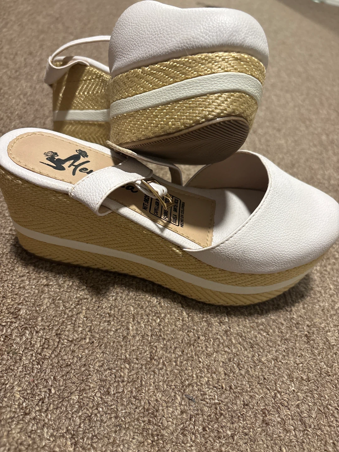 Hermosa White Wedge Espadrille Sandals - photo 2