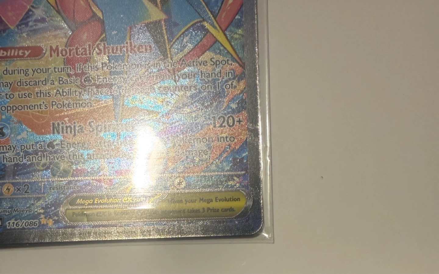 Pokémon Mega Greninja EX Full Art SIR 116/086 Chaos Rising - photo 2