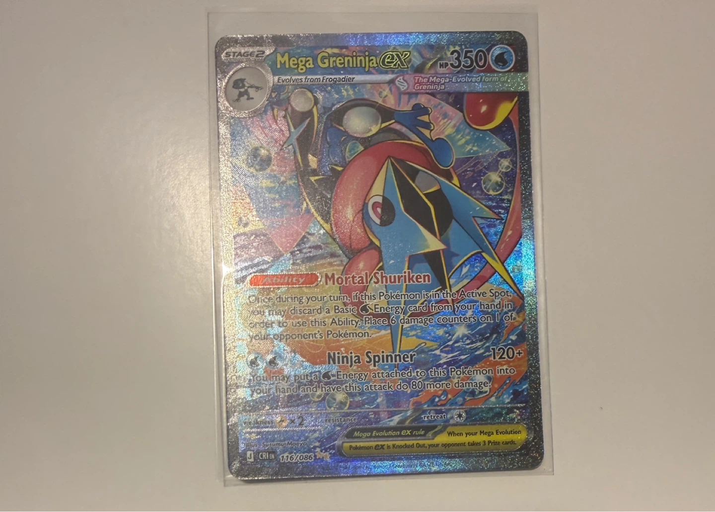 Pokémon Mega Greninja EX Full Art SIR 116/086 Chaos Rising