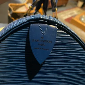 Louis Vuitton Speedy 30 Blue Epi Leather Bag