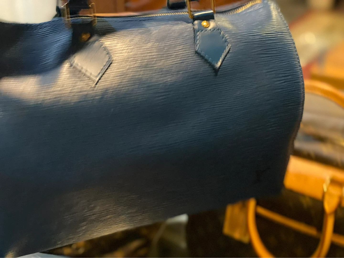 Louis Vuitton Speedy 30 Blue Epi Leather Bag - photo 2