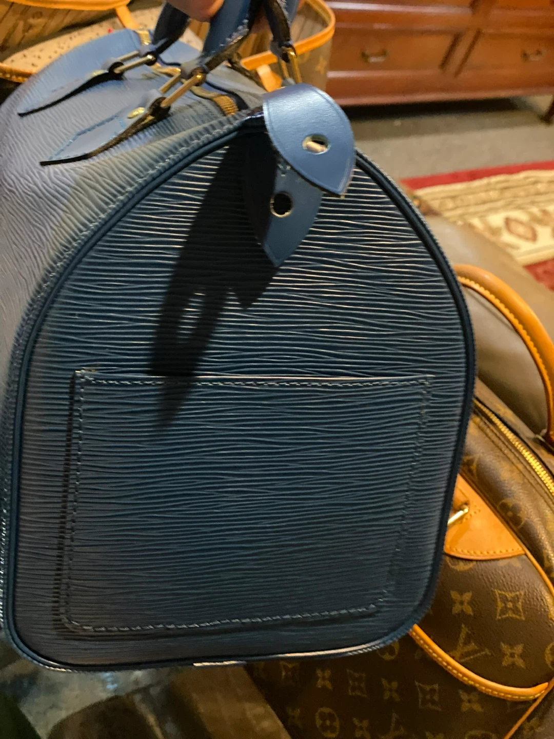 Louis Vuitton Speedy 30 Blue Epi Leather Bag - photo 3