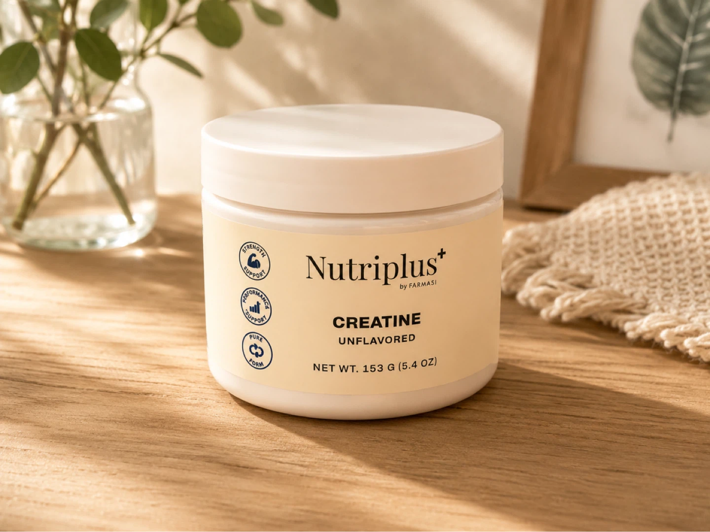 Nutriplus by Farmasi Creatine Powder (Unflavored, 5.3 oz)