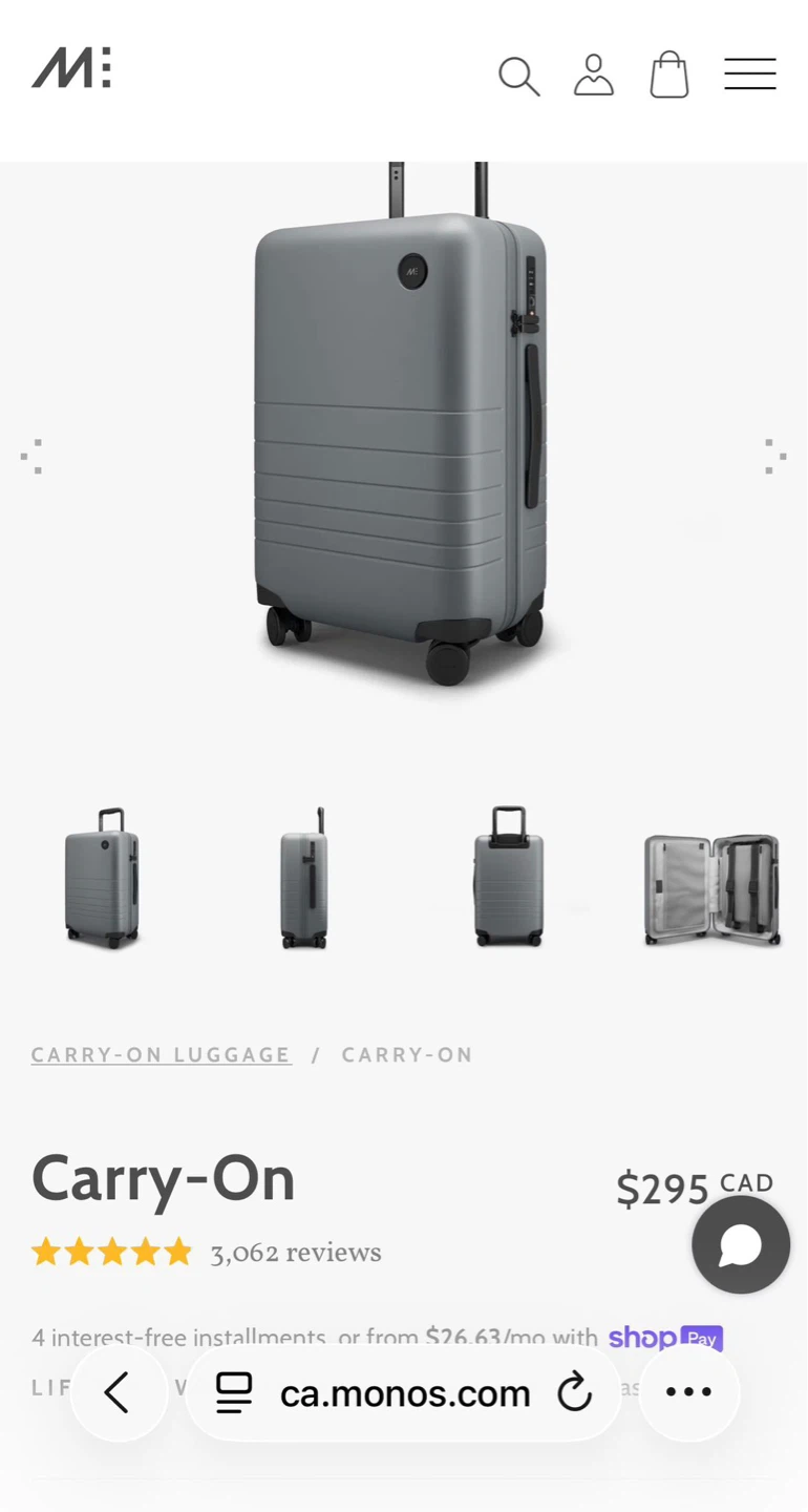 Monos Carry-On Luggage - photo 2