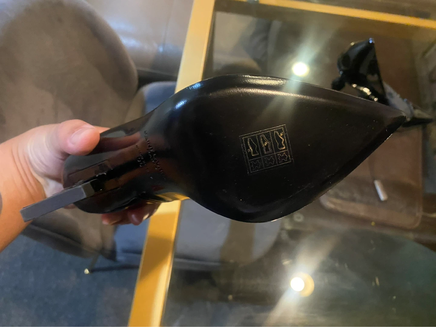 Saint Laurent Black Patent Leather Opyum Heels