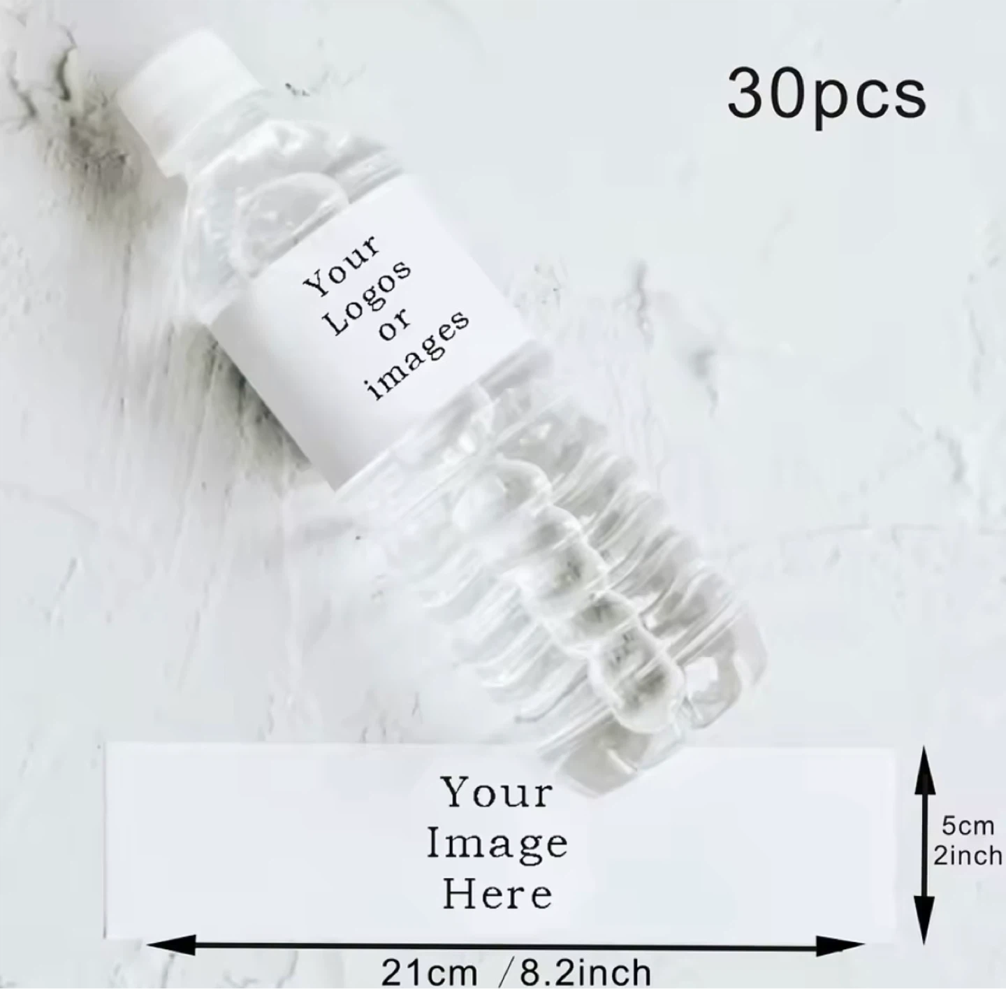 Customizable Water Bottle Label Wrappers - 30 PCs Per Order - photo 4