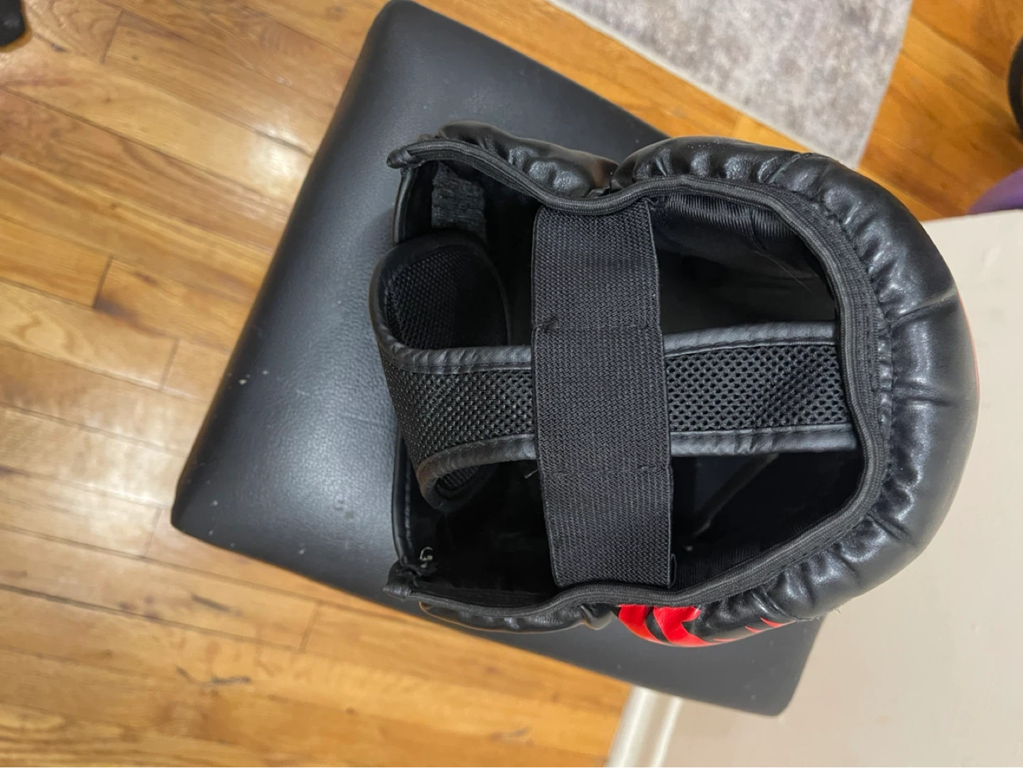 Black Boxing Headgear with Red Flames - photo 4
