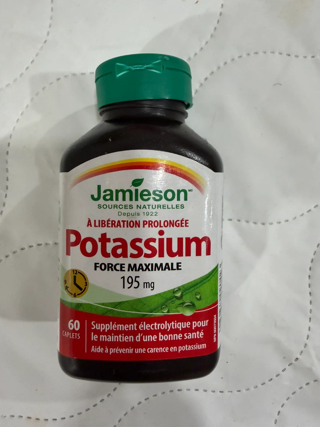 Jamieson Potassium 195 mg Caplets - 60 Count
