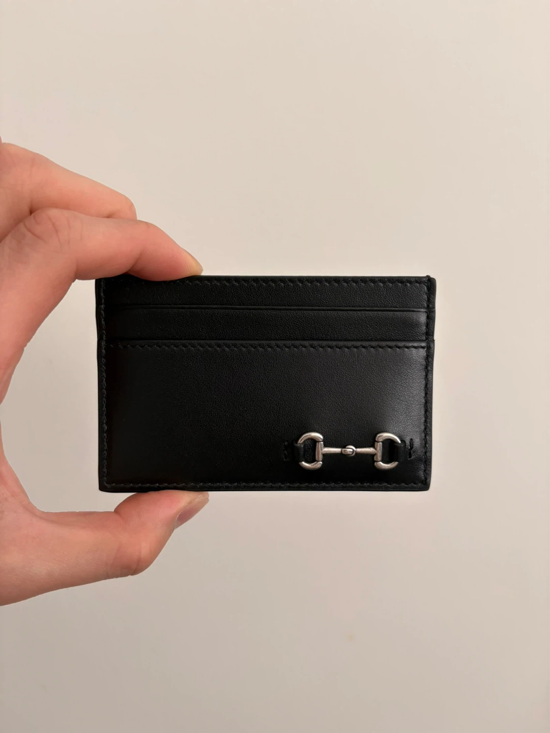 Gucci Black Leather Horsebit Card Holder - photo 2
