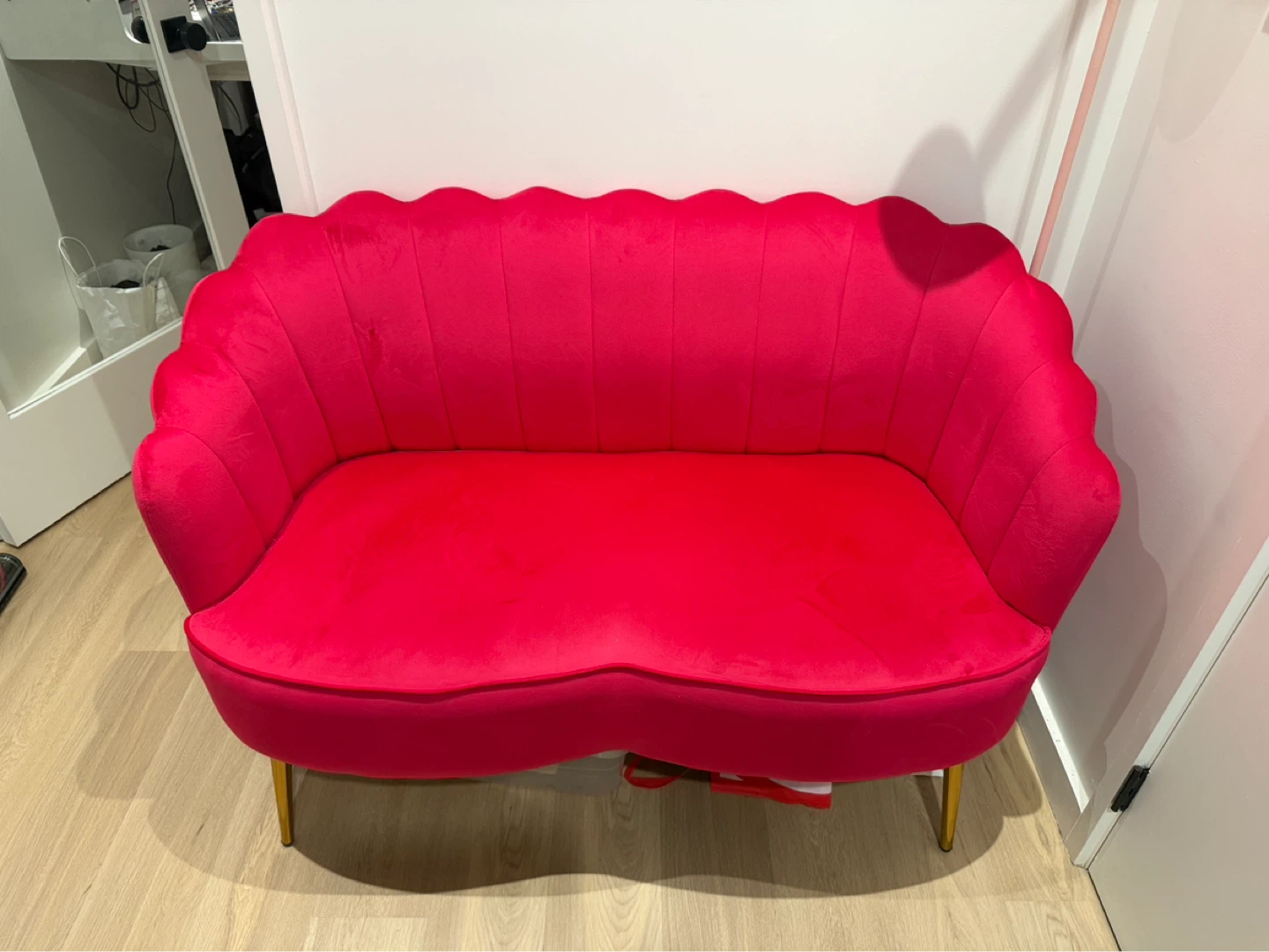 Pink Loveseat Sofa Couch