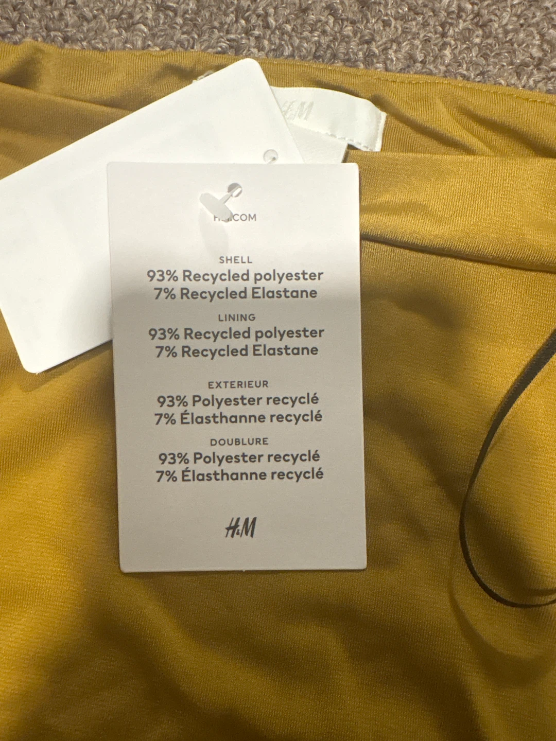H&M Mustard Yellow Ruched Midi Dress - photo 2