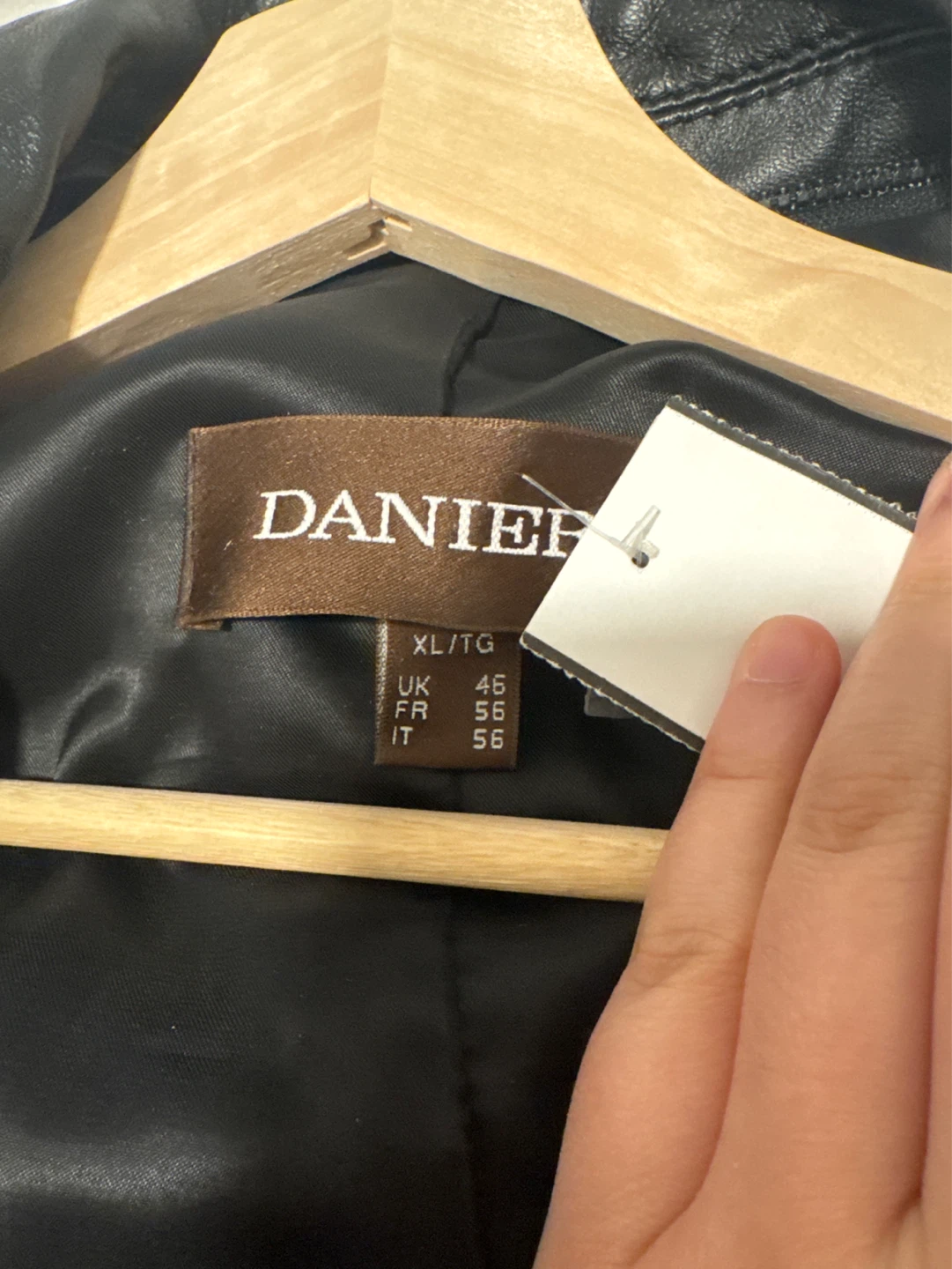 DANIEL HECHTER Black Leather Jacket - XL/TG - photo 2