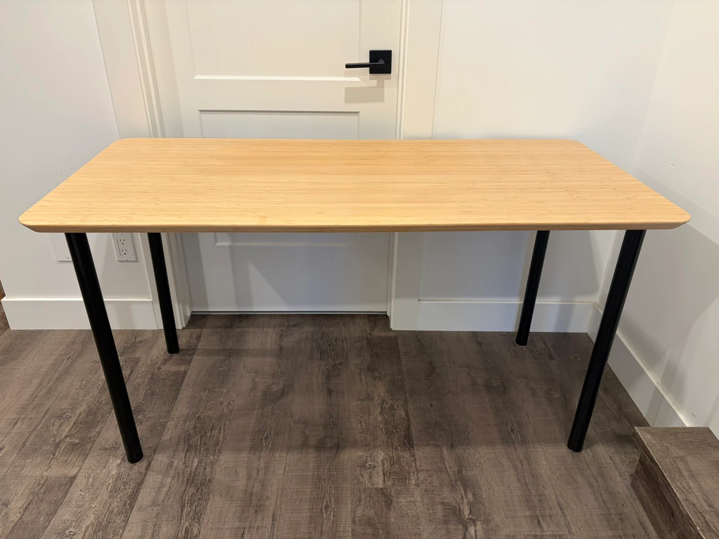 IKEA Desk with bamboo tabletop